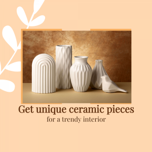 Modern Ceramic Home Decor Collection Promotional Banner For Twitter