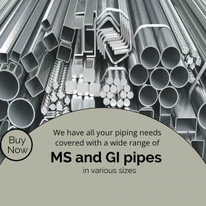 Industrial Steel Piping Supply Banner For LinkedIn