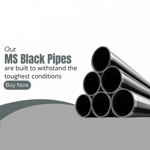 Durable MS Black Pipes For Industrial Use Image For Google Business Profile