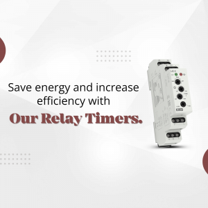 Industrial Relay Timer Marketing Graphic Flyer For Twitter