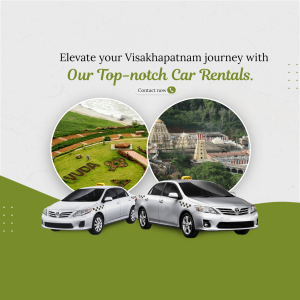 Visakhapatnam Car Rental Services Poster For Facebook