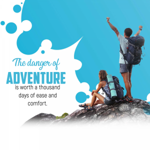 The Danger Of Adventure Quote Template For Threads