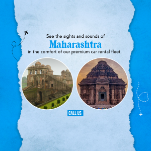 Maharashtra Tourism Car Rental Promotion Branding Post For Telegram