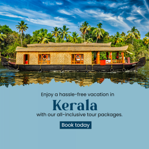 Kerala Backwater Houseboat Vacation Package Advertisement For WhatsApp