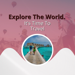Explore The World Travel Quote Graphic For Telegram