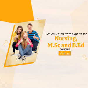Nursing, M.Sc And B.Ed Educational Course Advertisement Social Media Post For Threads