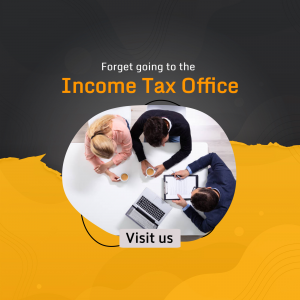Online Income Tax Services Advertisement Graphic For LinkedIn