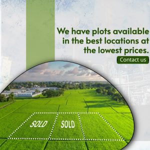Available Real Estate Plots Graphic For WhatsApp