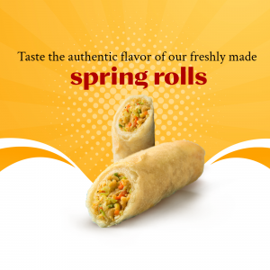 Fresh Spring Rolls Advertisement Branding Post For Twitter