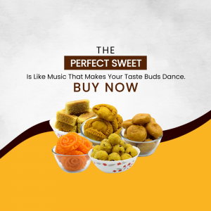 Traditional Indian Sweets Promotional Post Business Poster For WhatsApp