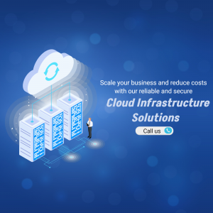Cloud Infrastructure Solutions For Business Flyer For WhatsApp