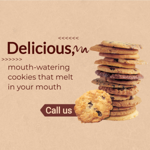 Delicious Melt-in-Your-Mouth Cookies Promotion Banner For Facebook