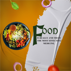 Healthy Food Is Medicine Concept Creative Design For LinkedIn