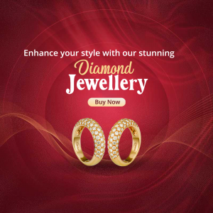 Luxury Diamond Hoop Earrings Promotion Flyer For X