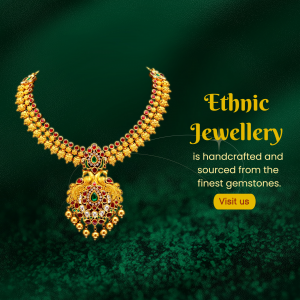 Exquisite Traditional Gold Necklace Advertisement Social Media Post For Telegram