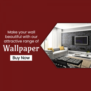 Elegant Living Room Wallpaper Promotion Business Poster For Twitter
