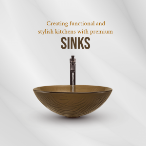 Premium Kitchen Sink Design Business Poster For Pinterest