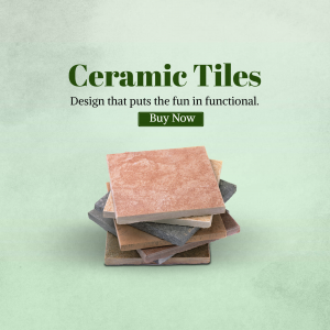 Ceramic Tiles Promotional Graphic Business Poster For Threads