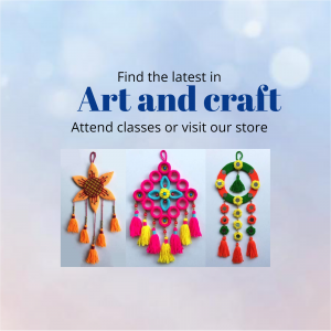 Art And Craft Classes And Store Promotion Business Poster For Facebook
