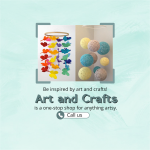 Art And Crafts Shop Promotion Advertisement For Instagram