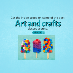 Art And Crafts Classes Advertisement Branding Post For LinkedIn