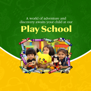Play School Admissions Advertisement Marketing Image For Facebook