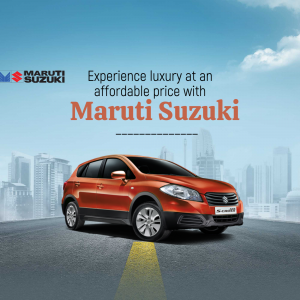 Maruti Suzuki S-Cross Luxury Promotion Graphic For WhatsApp