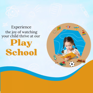 Play School Admissions Advertisement Branding Post For Telegram