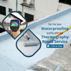 Thermography Based Waterproofing Service Promotional Banner For LinkedIn