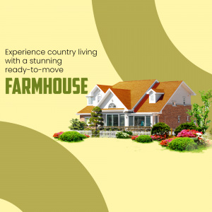Stunning Ready-to-Move Farmhouse Property Advertisement Template For LinkedIn