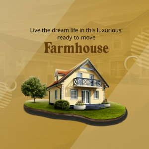 Luxurious Ready-to-Move Farmhouse Property Advertisement Flyer For Instagram