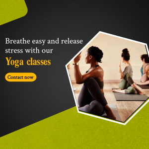 Yoga Classes Promotion Image For LinkedIn
