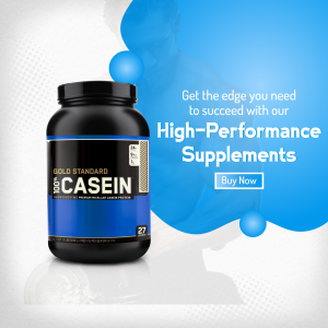 Gold Standard Casein Supplement Promotion Advertisement For X