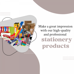 High-Quality Professional Stationery Supplies Marketing Image For Telegram