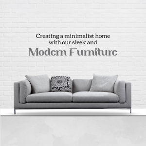Minimalist Modern Living Room Furniture Template For Twitter