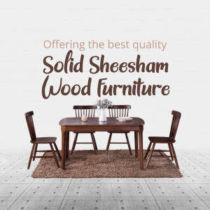 Premium Solid Sheesham Wood Dining Set Poster For LinkedIn