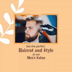Professional Men's Salon Haircut Services Image For Facebook