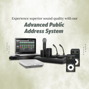 Advanced Public Address System Equipment Promotional Banner For Instagram