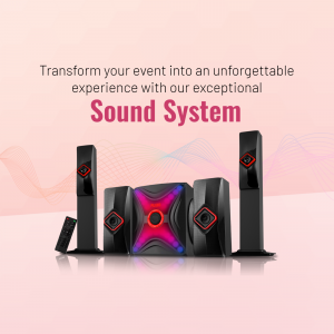 Professional Event Sound System Rental Social Media Post For LinkedIn