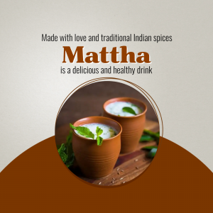 Traditional Indian Mattha Drink Creative Design For Pinterest