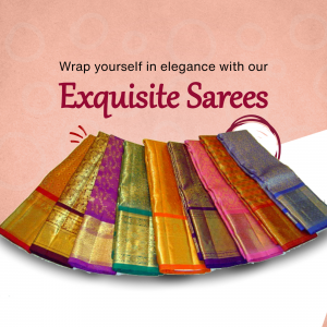 Exquisite Traditional Saree Collection Promotional Banner For Facebook