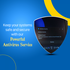 Powerful Antivirus Service For System Security Banner For LinkedIn