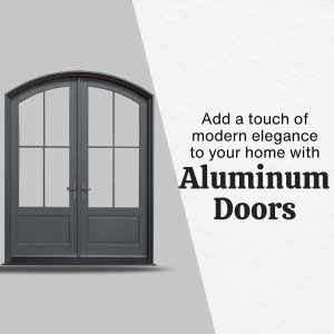 Modern Aluminum Door Design Artwork For LinkedIn
