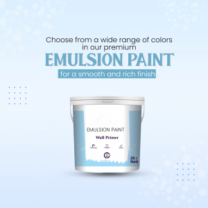 Premium Emulsion Wall Paint Primer Creative Design For Threads