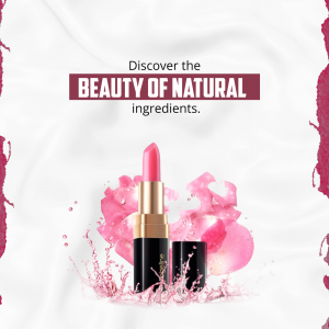 Beauty Of Natural Ingredients Lipstick Promotion Branding Post For Facebook