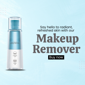 Dual-Phase Makeup Remover Advertisement Creative Design For Pinterest