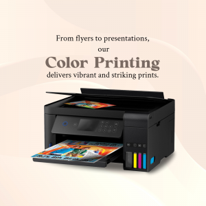 Professional Color Printing Services Promotional Banner For Twitter