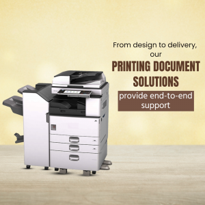 Professional Commercial Printing Document Solutions Business Poster For Google Business Profile