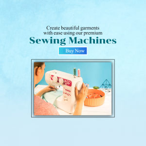 Premium Sewing Machine Advertisement Design For Twitter
