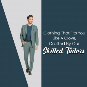 Custom Tailored Suit Advertisement Social Media Post For WhatsApp